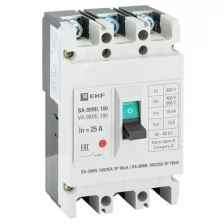 Автоматический выключатель ВА-99МL 100/ 32А 3P 18кА EKF Basic