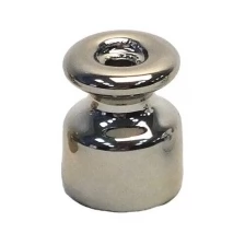 Изолятор керамический металлик темное серебро 19 х 24 (упаковка 50 шт)