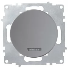 Выключатель одинарный с подсветкой OneKeyElectro, цвет серый