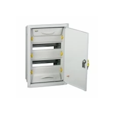 Распределительный шкаф PRO 24 мод., IP31, встраиваемый, сталь, серая дверь | код. MKM15-V-24-31-ZU | IEK ( 1шт. )
