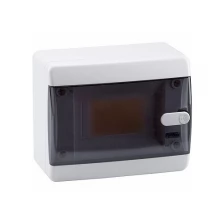 Распределительный шкаф OptiBox P, 6 мод., IP41, навесной, пластик, прозрачная черная дверь | код. 145774 | КЭАЗ ( 1шт. )