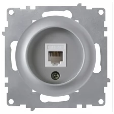 Розетка компьютерная OneKeyElectro 1xRJ45 5e, цвет серый
