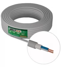 Силовой кабель NYM-O 2х2,5 сер 20 метров ГОСТ Voltex