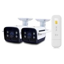 Комплект видеонаблюдения 4G мобильный 2Мп Ps-Link C222-4G 2 камеры для улицы