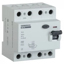 Выключатель дифференциальный (УЗО) ВД1-63 4п 32А 30мА тип AC GENERICA | код. MDV15-4-032-030 | IEK ( 1шт. )