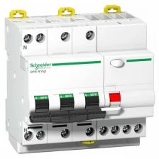 DPN N Vigi дифференциальный автоматический выключатель 3P+N, 10A, 30mA, 6kA, тип AС (хар-ка C) Schneider Electric, A9D31710