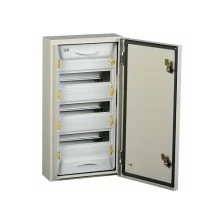 Распределительный шкаф PRO, 36 мод., IP54, навесной, сталь, серая дверь | код. MKM16-N-36-54-ZU | IEK ( 1шт. )