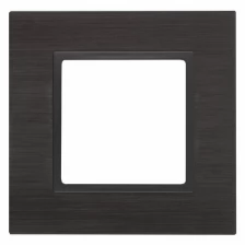 ЭРА 14-5201-05 ЭРА Рамка на 1 пост, металл, Эра Elegance, чёрный+антр (10/50/1500)