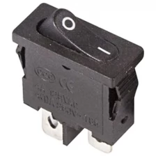 Выключатель клавишный 250V 6А (2с) ON-OFF черный Mini REXANT REXANT 36-2050 10 шт.