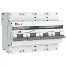 Автоматический выключатель 4P 16А (D) 10kA ВА 47-100 EKF PROxima mcb47100-4-16D-pro
