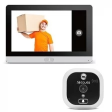 Видеоглазок для двери Eques R22A с HD камерой, записью видео, Wi-Fi и датчиком движения