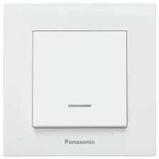 Выключатель Panasonic Karre Plus скрыт. 1кл. с подсветкой IP20 белый матовый (упак.:1шт) (WKTC00442WH-RU)
