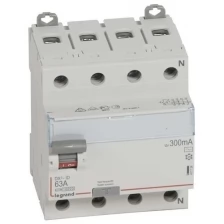 Выключатель диф. тока 4п 63А 300мА тип AC DX3 Leg 411724 (Цена за: 1 шт.)