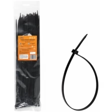 Стяжки (хомуты) кабельные 4,8*400 мм, пластиковые, черные, 100 шт.