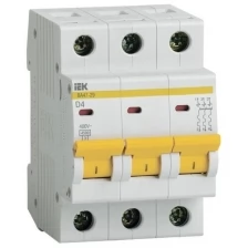 Выключатель автоматический модульный 3п D 4А 4.5кА ВА47-29 IEK MVA20-3-004-D (Цена за: 1 шт.)