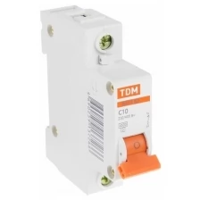 Выключатель автоматический TDM ВА47-63, 1п, 10 А, 4.5 кА