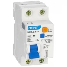CHINT Выключатель автоматический дифференциального тока 1п+N C 16А 30мА электрон. тип AC 4.5кА NXBLE-63Y (R) CHINT 105542