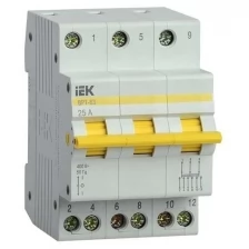 Выключатель-разъединитель трехпозиционный 3п ВРТ-63 25А IEK MPR10-3-025 (Цена за: 1 шт.)