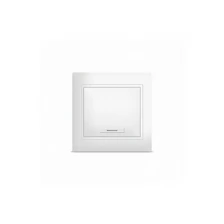 Выключатель (3 шт в комплекте, цена за шт) UNIVersal Севиль СУ, 1 клавиша, белый с подсветкой (индикатор)