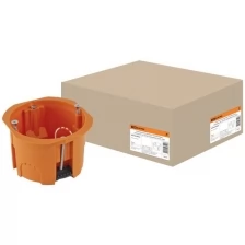 Скрытой установки TDM Установочная коробка СП D65х45мм, саморезы, пл. лапки, оранжевая, IP20, TDM SQ1403-0022