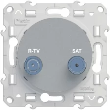 Розетка R-TV/SAT алюминий SE Odace S53R454
