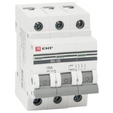 EKF Выключатель нагрузки 3P 100А ВН-125 PROxima SQSL125-3-100-pro .