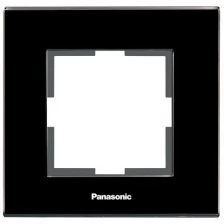 Рамка Panasonic Karre Plus (WKTF08013GB-RU) декоративная 1x стекло черный (упак.:1шт)