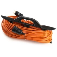 Удлинитель-шнур на рамке 1-местный б/з Stekker, HM02-02-50, 50м, 2*0,75, серия Home, оранжевый