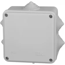 Коробка IEK ОП 100х100х50 IP44 KM41233 6 каб.ввод. UKO11-100-100-050-K41-44, 1549841