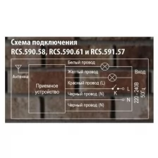 Выключатель настенный с пультом RCS.590.58