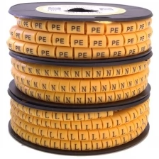 Кабель-маркер "PE" для провода сеч.4мм , желтый, CBMR40-PE (270 шт в упак)