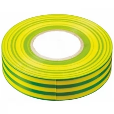 Изоляционная лента 0,13*15 мм. 10 м. желто-зеленая, INTP01315-10