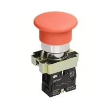 Кнопка управления IEK, LAY5-BC41, Грибок, без подсветки, 1з, ИЭК, красная BBG70-BC-K04