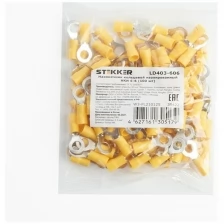 Кольцевой изолированный наконечник STEKKER НКИ 6-6, LD403-606 (ОПТ упаковка 100 шт) 39422