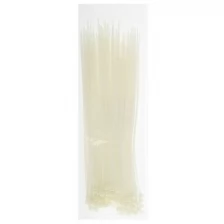 Хомут-стяжки пластиковые, 4.8х300 мм, белые, упаковка 100 шт.