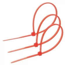 Хомут нейлоновый тундра krep, для стяжки, 2.5х150 мм, цвет красный, в упаковке 100 шт.
