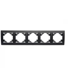 Рамка пятиместная горизонтальная, серия Эрна, PFR00-9005-03, черный