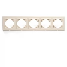 Рамка пятиместная горизонтальная, серия Эрна, PFR00-9005-02, слоновая кость