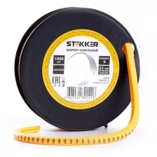 Кабель-маркер "9" для провода сеч.2,5мм , желтый, CBMR25-9 (1000шт в упак)