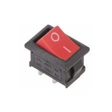 Выключатель клавишный 250V 6А (2с) ON-OFF красный Mini (RWB-201, SC-768) REXANT Артикул 36-2111 (10_шт)