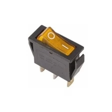 Выключатель клавишный 250V 15А (3с) ON-OFF желтый с подсветкой REXANT Артикул 36-2212 (10_шт)