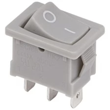 Выключатель клавишный 250V 6А (3с) ON-ON серый Mini REXANT Артикул 36-2133 (10_шт)