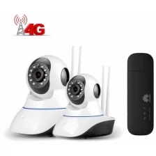 Комплект видеонаблюдения 4G мобильный 1Мп Ps-Link AG102-4G 2 поворотные камеры для помещения