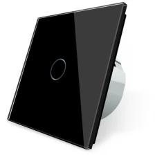 Wifi Одноклавишный сенсорный выключатель Bingoelec W1-101 черный, закаленное стекло, умный дом. Нужен нулевой провод.