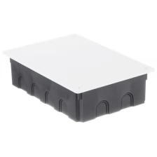 Коробка распределительная Промрукав (80-0880) для скрытой установки в бетон 256х171х70 мм 14 вводов черная IP20 с крышкой безгалогенная