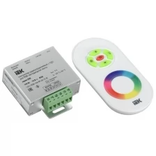 Iek Lsc1-rgb-144-rf-20-12-w Контроллер с ПДУ радио RGB 3 канала 12В 4А 144Вт белый .