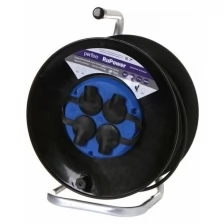 Удлинитель на катушке без заземления Perfeo RuPower 4 Sockets 40m Black PF_C3368