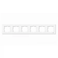 Рамка 6м гориз Karre белый встроенный монтаж (Viko), арт. 90960205