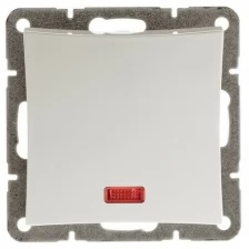 Выключатель 1 кл с подсветкой Дуэт белый 10А механизм встроенный монтаж (Schneider Electric), арт. WDE000113
