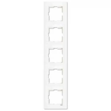 Рамка 5м вертик Karre белый встроенный монтаж (Viko), арт. 90960224